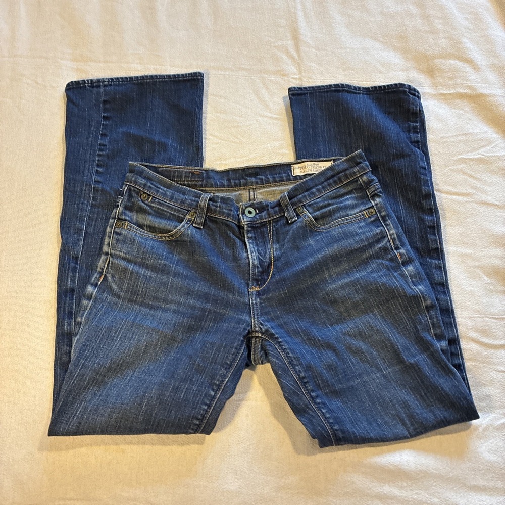 Vintage Ralph Lauren Women's Jeans 6 Short Med Blue Kelly Jean Bootcut Low Rise